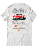T-Shirt Unisex - Checo Perez F1 - Color Thumbnail Άσπρο