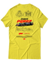 T-Shirt Unisex - Checo Perez F1 - Color Thumbnail Κίτρινο