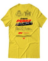 T-Shirt Unisex - Checo Perez F1 - Color Thumbnail Χρυσό Κίτρινο