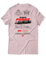 T-Shirt Unisex - Checo Perez F1 - Color Thumbnail Απαλό Ροζ