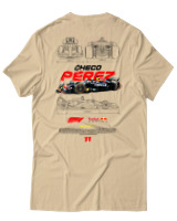 T-Shirt Unisex - Checo Perez F1 - Color Thumbnail Μπεζ