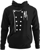 Φούτερ με κουκούλα - Chef Custom - Color Thumbnail Μαύρο