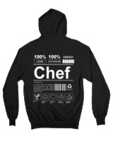 Ζακέτα Φούτερ με κουκούλα Γυναικείο - Chef - Color Thumbnail Μαύρο