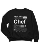 Φούτερ χωρίς κουκούλα Παιδικό - Chef - Color Thumbnail Μαύρο