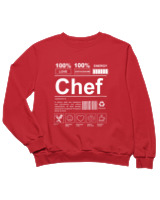 Φούτερ χωρίς κουκούλα Παιδικό - Chef - Color Thumbnail Κόκκινο
