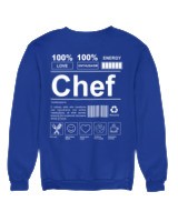 Φούτερ χωρίς κουκούλα Αντρικό - Chef - Color Thumbnail Μπλε Ρουά