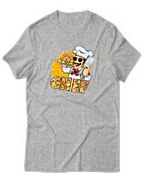 T-Shirt Αντρικό - Chef With Knife - Color Thumbnail Γκρι Μελανζέ