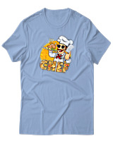 T-Shirt Αντρικό - Chef With Knife - Color Thumbnail Γαλάζιο