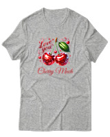 T-Shirt Unisex - Cherry Much - Color Thumbnail Γκρι Μελανζέ
