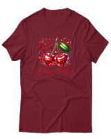 T-Shirt Unisex - Cherry Much - Color Thumbnail Σκούρο Κόκκινο