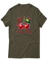 T-Shirt Unisex - Cherry Much - Color Thumbnail Χακί