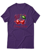 T-Shirt Unisex - Cherry Much - Color Thumbnail Σκούρο Μωβ