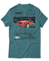T-Shirt Unisex - Cheyene 400ss - Color Thumbnail Μπλε Πράσινο