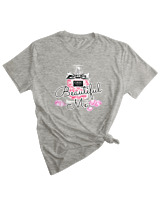 T-Shirt Woman Fashion Γυναικείο - Chic - Color Thumbnail GREY MELANZE