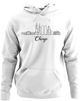 Φούτερ με κουκούλα - Chicago City - Color Thumbnail ΄Ασπρο
