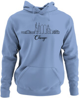 Φούτερ με κουκούλα - Chicago City - Color Thumbnail Blue Carolina