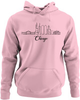 Φούτερ με κουκούλα - Chicago City - Color Thumbnail Pink