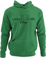 Φούτερ με κουκούλα - Chicago City - Color Thumbnail Kelly Green