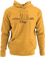 Φούτερ με κουκούλα - Chicago City - Color Thumbnail Κίτρινο Χρυσό