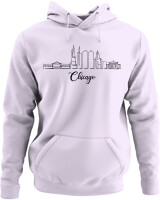 Φούτερ με κουκούλα - Chicago City - Color Thumbnail Λιλά