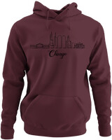 Φούτερ με κουκούλα - Chicago City - Color Thumbnail Marron