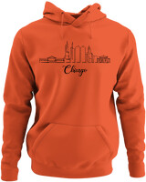 Φούτερ με κουκούλα - Chicago City - Color Thumbnail Orange