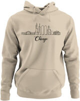 Φούτερ με κουκούλα - Chicago City - Color Thumbnail Μπέζ