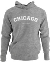 Φούτερ με κουκούλα - Chicago - Color Thumbnail Γκρι Μελανζέ