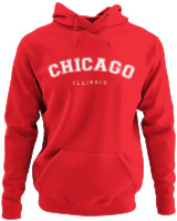Φούτερ με κουκούλα - Chicago - Color Thumbnail Κόκκινο