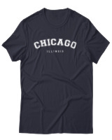 T-Shirt Unisex - Chicago - Color Thumbnail Σκούρο Μπλε
