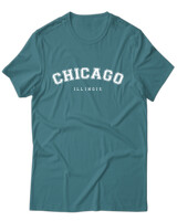T-Shirt Unisex - Chicago - Color Thumbnail Μπλε Πράσινο