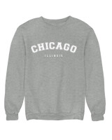 Φούτερ χωρίς κουκούλα - Chicago - Color Thumbnail Γκρι Μελανζέ