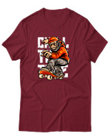 T-Shirt Αντρικό - Chill Monkey - Color Thumbnail Σκούρο Κόκκινο