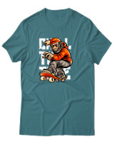 T-Shirt Αντρικό - Chill Monkey - Color Thumbnail Μπλε Πράσινο