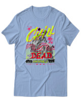 T-Shirt Αντρικό - Chill We All Dead - Color Thumbnail Γαλάζιο