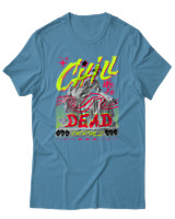T-Shirt Αντρικό - Chill We All Dead - Color Thumbnail Τιρκουάζ