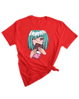 T-Shirt Woman Fashion Γυναικείο - Chocolate Girl - Color Thumbnail RED