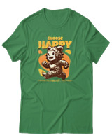 T-Shirt Αντρικό - Choose Happy - Color Thumbnail Πράσινο