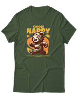 T-Shirt Αντρικό - Choose Happy - Color Thumbnail Κυπαρισσί