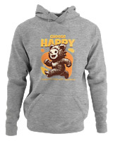 Φούτερ με κουκούλα Γυναικείο - Choose Happy - Color Thumbnail Γκρι Μελανζέ