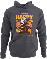 Φούτερ με κουκούλα - Choose Happy - Color Thumbnail Ανθρακί