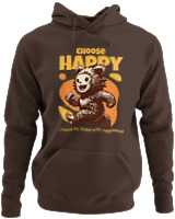 Φούτερ με κουκούλα - Choose Happy - Color Thumbnail Καφέ