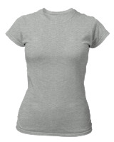 T-Shirt Στενή Γραμμή - Χωρίς τύπωμα - Color Thumbnail Γκρι Μελανζέ