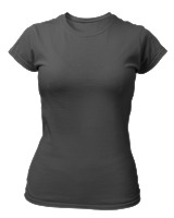 T-Shirt Στενή Γραμμή - Χωρίς τύπωμα - Color Thumbnail Ανθρακί