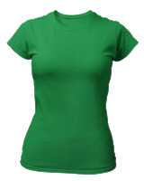 T-Shirt Στενή Γραμμή - Χωρίς τύπωμα - Color Thumbnail Πράσινο