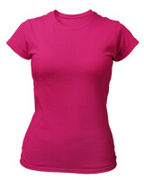 T-Shirt Στενή Γραμμή - Χωρίς τύπωμα - Color Thumbnail Φουξια