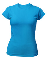 T-Shirt Στενή Γραμμή - Χωρίς τύπωμα - Color Thumbnail Τιρκουάζ