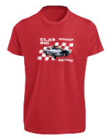 T-Shirt Fit Αντρικό - Classic Retro - Color Thumbnail Κόκκινο