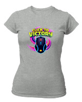 T-Shirt Στενή Γραμμή Γυναικείο - Click To Victory - Color Thumbnail Γκρι Μελανζέ