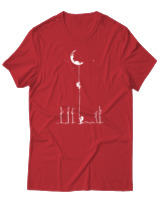 T-Shirt Αντρικό - Climb To The Moon - Color Thumbnail Κόκκινο